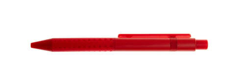 Preview: Red color pencil isolated on white.School art supply, kids cretivity