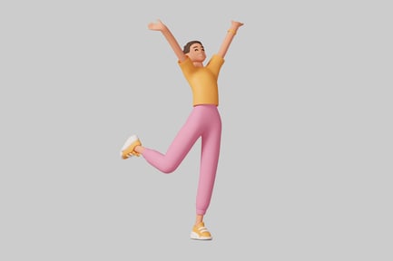 Preview: Woman in a dynamic pose.