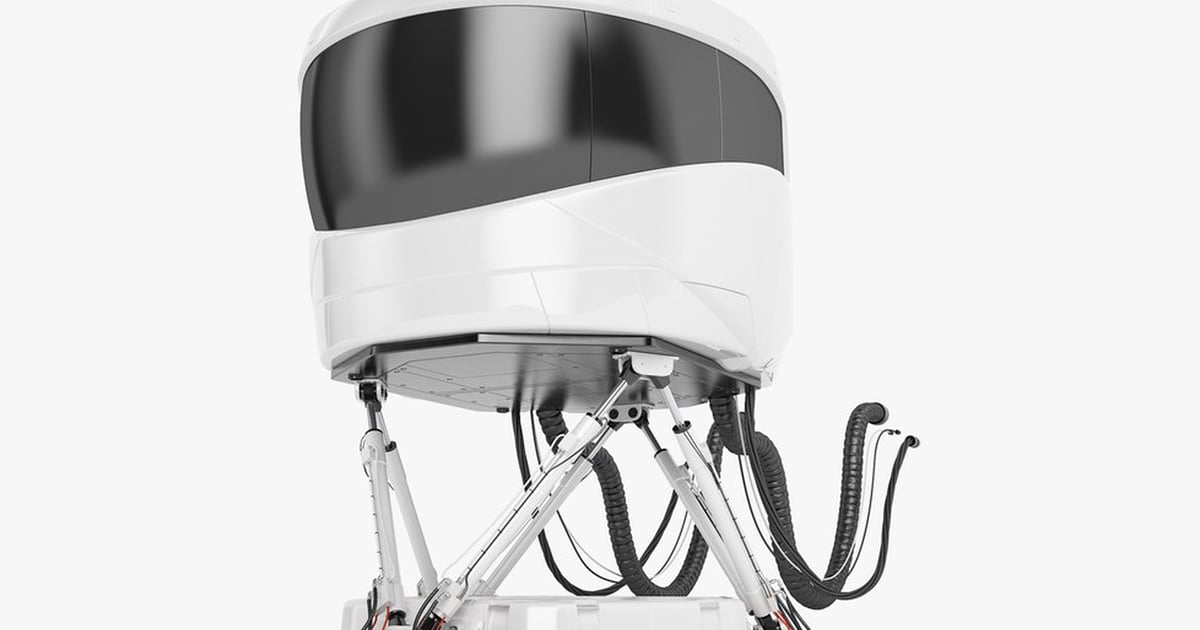 Flight Simulator Machine - Pilot Training Device 3D, Incl. aerospace ...