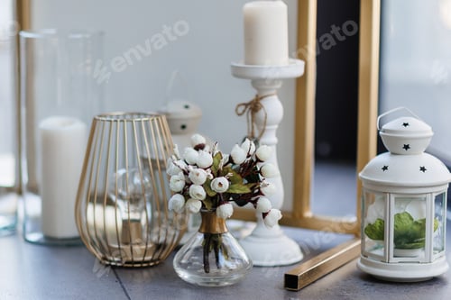 Preview: Details. Wedding Decor. On a gray textural back