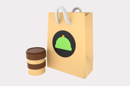 Preview: Food Sharing Bag 3D Illustration