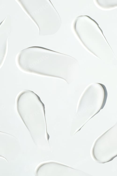 Preview: pattern cosmetic smears cream texture on white background