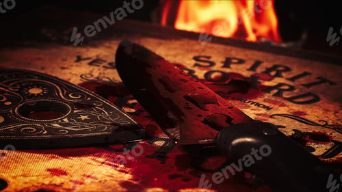 Preview: Witchcraft Scary Ouija Board and Bloody Knife