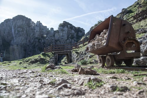Preview: The roads The old abandoned mine of Covadonga, Asturias. Spain...