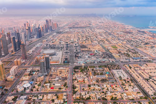 Preview: Dubai Downtown skyline, United Arab Emirates or UAE. Urban city.
