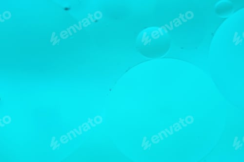 Preview: Cyan blue abstract background picture made with oil, water and soap