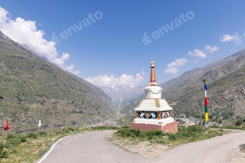 Preview: A Buddhist stupa in the Himalayan valleys