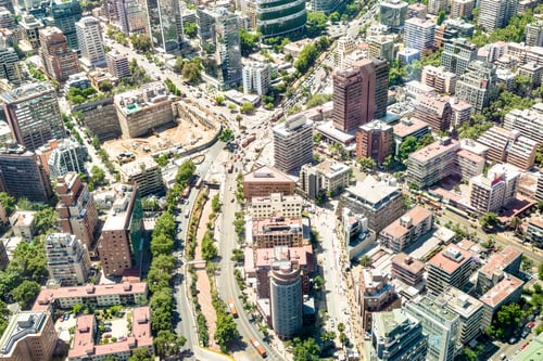 Preview: Detail of skyscrapers in downtown district of Santiago de Chile