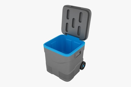 Aperçu: Glacière Rolling Trolley Cooler avec couvercle