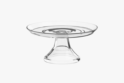 Preview: Clear Glass Cake and Pie Stand with Footed Base