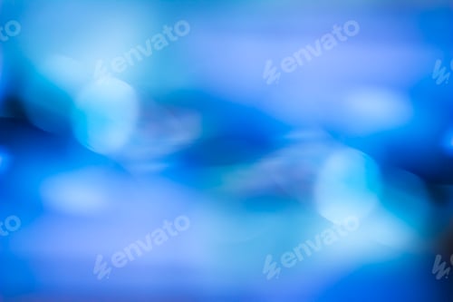 Preview: Blue bokeh. Abstract background. Defocused lights.