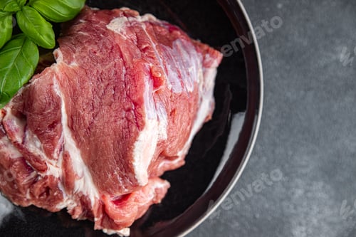 Preview: pork raw meat pulp fresh food tasty eating cooking appetizer meal food snack on the table copy space