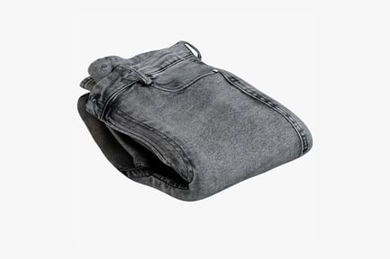 Preview: Folded Women's Jeans - Gray Wash Denim