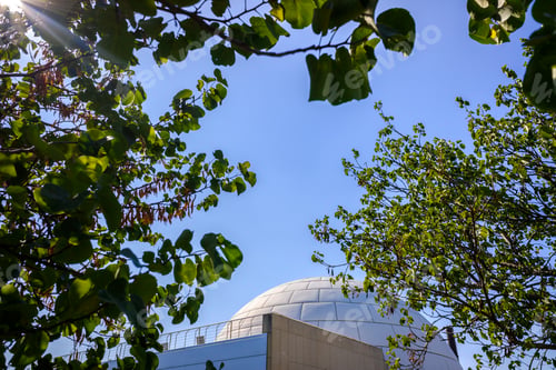 Preview: Futuristic spherical cement construction.