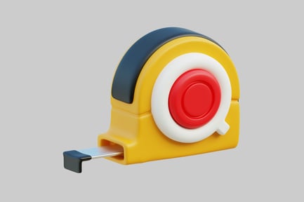 Preview: Cartoon tape measure, yellow housing