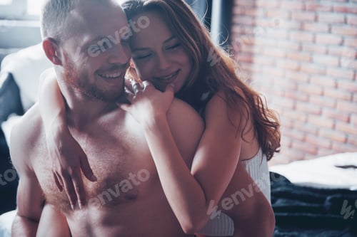 Preview: Sexy young couple. Sensual relationships, man and woman are naked