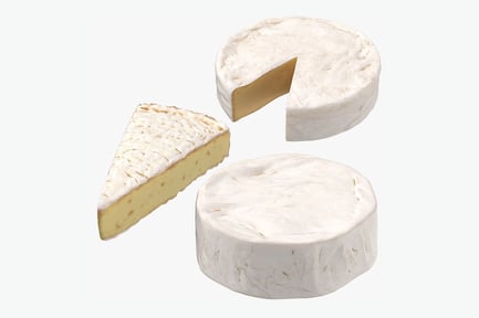 Vista previa: Queso brie francés redondo y en cuñas