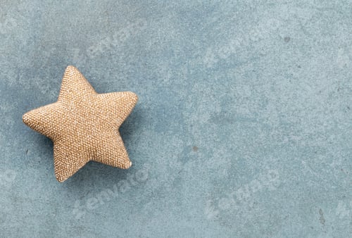 Preview: Christmas decoration. Christmas star on rustic dark background.