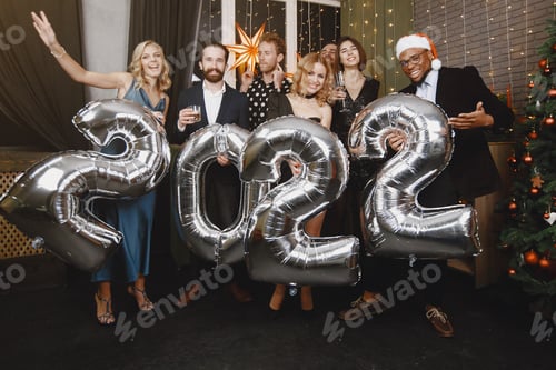 Preview: International people having fun in a party room