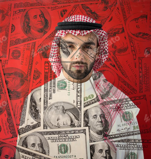 Preview: Arabic Rich Businessman With Money Background