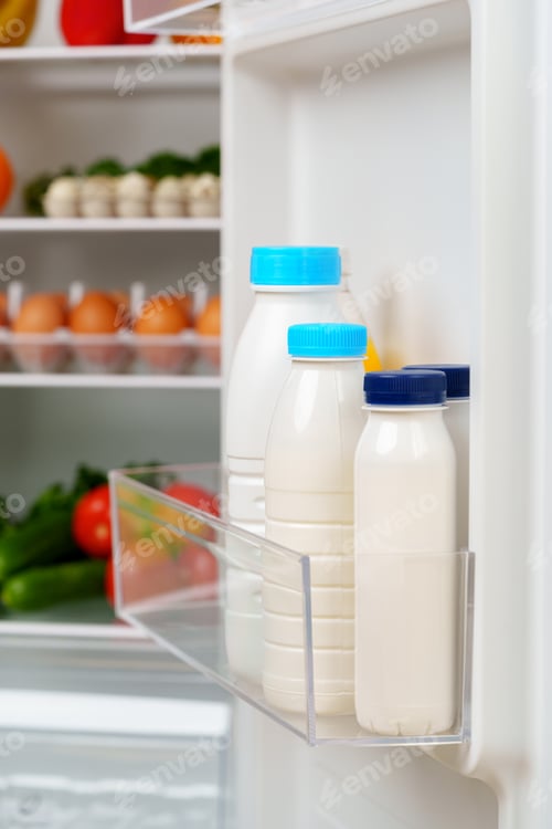 Preview: Well-Stocked Refrigerator With Fresh Produce, Eggs, and Other Groceries