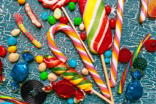 Preview: Different colorful fruit candy