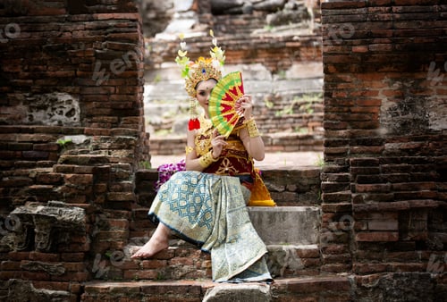 Preview: Asia woman wearing traditional dress, The costume of the Indonesia national dress.