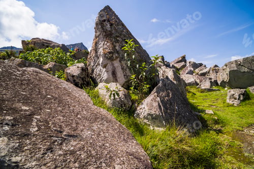 Preview: Boulders used to build Machu Picchu, an ancient Inca city, Cusco Region, Peru, South America