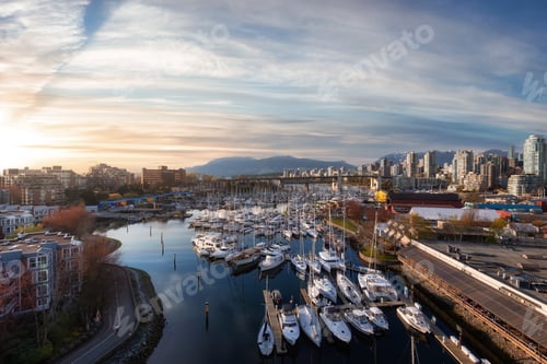 Preview: View of Vancouver City in False Creek, BC, Canada