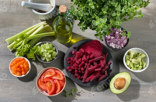 Preview: various fresh raw vegetables