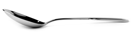 Preview: Metal steel spoon isolated on white background