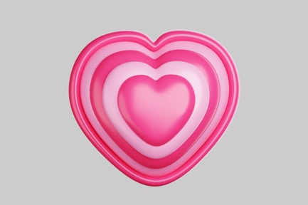 Preview: Layered pink heart