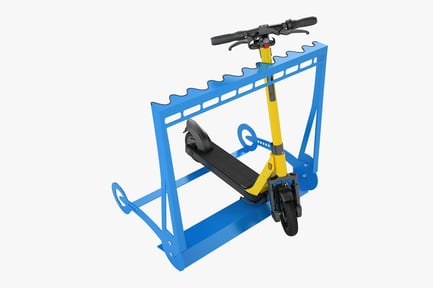 Preview: Electric Scooter and Parking Rack