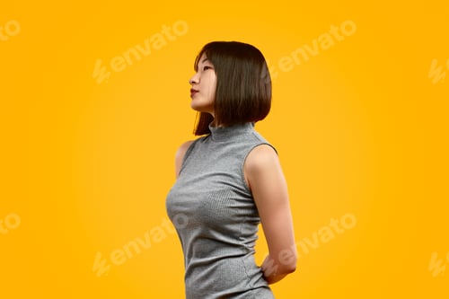 Preview: Stylish Asian woman looking away