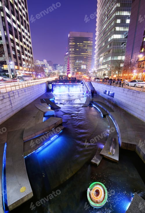 Preview: Cheonggyecheon Stream In Seoul, South Korea Is The Result Of A Massive Urban Renewal Project.