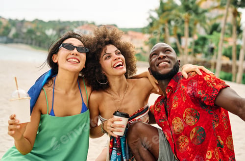 Preview: Young people having fun on the beach