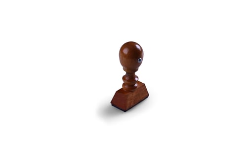 Preview: Wooden manual stamp isolated