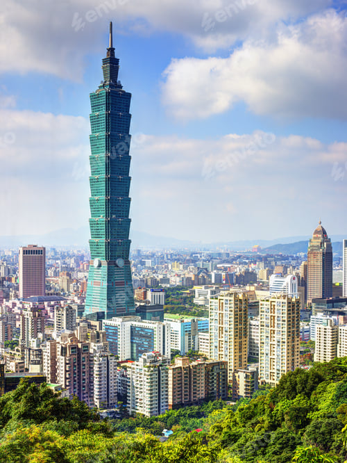 Preview: Taipei, Taiwan - January 14: Taipei 101 Skyscraper January 14, 2013 In Taipei, Tw. It Is The Second
