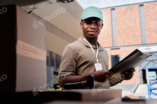 Preview: Black Man by Delivery Truck