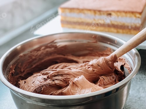 Preview: Large bowl of chocolate cream