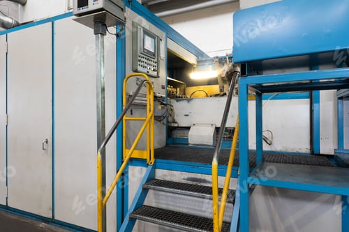 Preview: Photo of modern automatic automobile manufacturing workshop. Car production. Industrial scenery