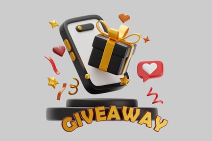 Preview: Giveaway with gift and smartphone