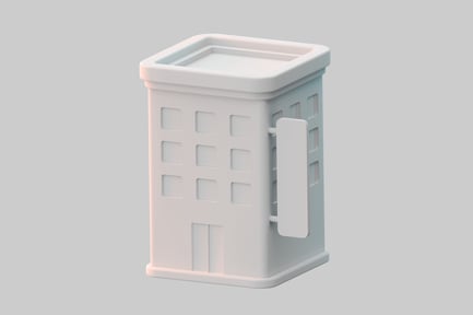 Preview: Simple company building miniature sign