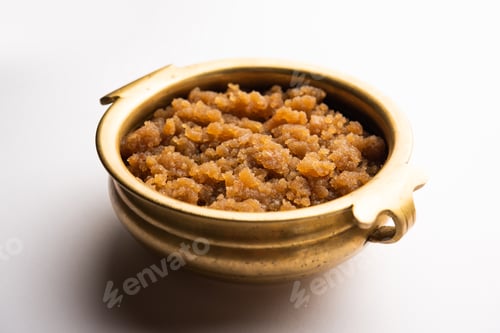 Preview: Sikh Gurudwara Prashad called as Kada Prashad or Atta of wheat Halva or halwa