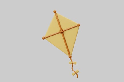 Preview: Autumn kite yellow wind toy