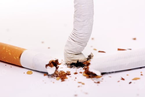 Preview: Cigarette over white background