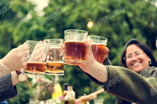 Preview: Group Of People Cheers Concept
