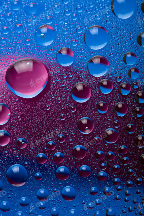 Preview: blue and pink water droplets background