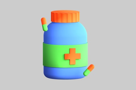 Preview: Medicine bottle with capsules