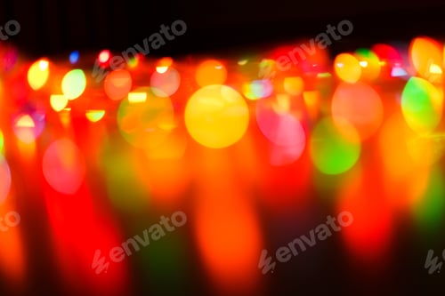 Preview: Color light blurred bokeh background, unfocused.